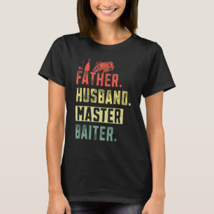 Camiseta Pai Marido Mestre Pescador Engraçado de Pesca Masc