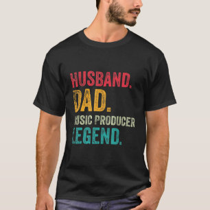 Camiseta Pai Marido Produtor De Música Fazer Bata No Criad