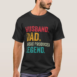 Camiseta Pai Marido Produtor De Música Fazer Bata No Criado