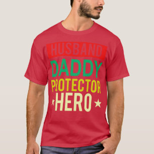 Camiseta Pai Marido Protetor Hero Dia de os pais Engraçado 