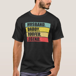 Camiseta Pai Marido Roofer Citação Roofing Vintage Pais D