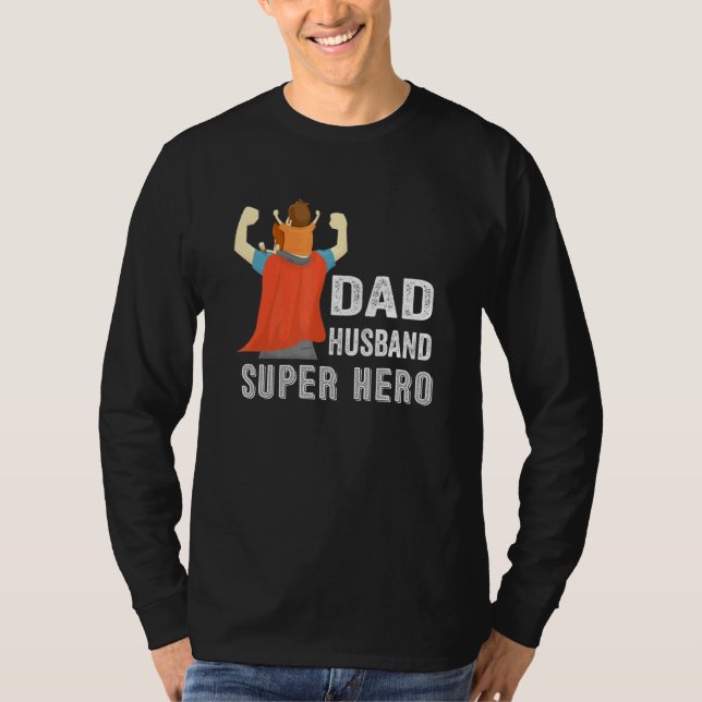 Camiseta Pai Marido Super Herói Vestindo Pai do Cabo Filho (Frente)