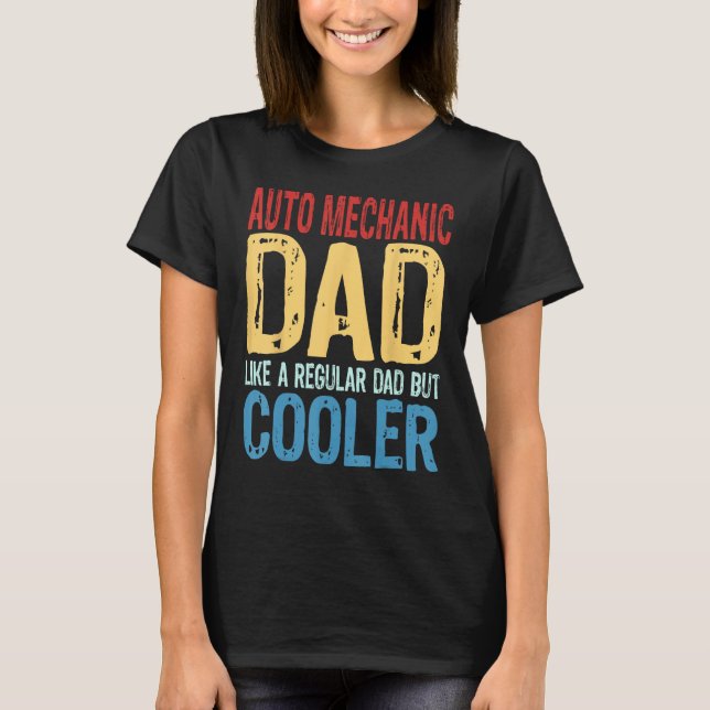 Camiseta Pai Mecânico Automático de Menores Como um Pai Reg (Frente)
