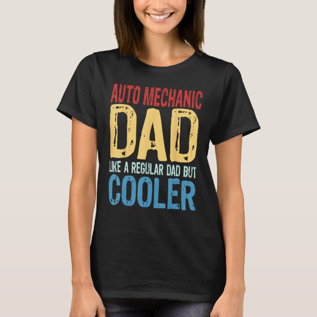 Camiseta Pai Mecânico Automático de Menores Como um Pai Reg (Frente)