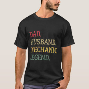 Camiseta Pai Mecânico de Legenda Mecânica do Marido pai
