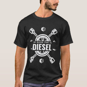 Camiseta Pai Mecânico Diesel Meu Tipo Sanguíneo É Diesel