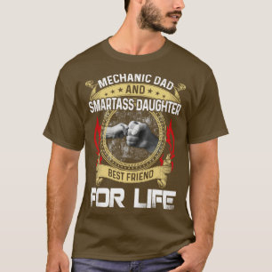 Camiseta Pai Mecânico E Filha Smartass Mais Amigo Do Mec