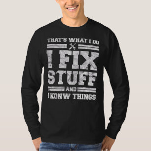 Camiseta Pai Mecânico para os Homens É o que faço para cons