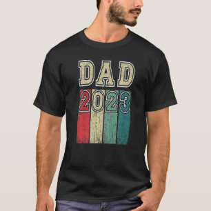Camiseta Pai Mens 2023 Novo Pai 2023 Retro de Nascimento do