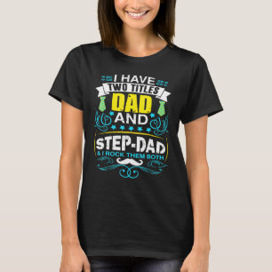 Camiseta Pai Mens Bonus Pai Passo Melhor Stepdad Stepchild