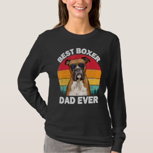 Camiseta Pai Mens Boxer Pai Vintage Boxer Cachorro Homens
