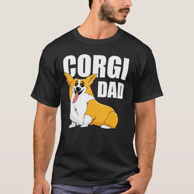 Camiseta Pai Mens Corgi Pembroke Welsh Corgi Gráfico (Frente)