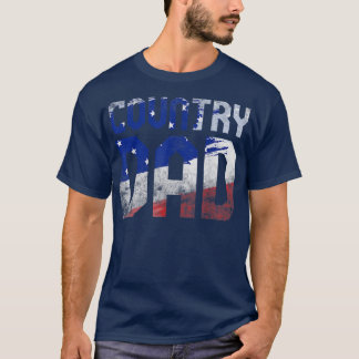 Camiseta Pai Mens Country Music Vintage American Flag1735