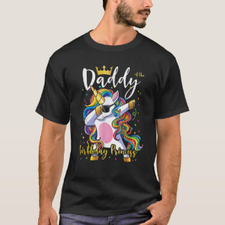 Camiseta Pai Mens da Princesa de Nascimento Unicórnio