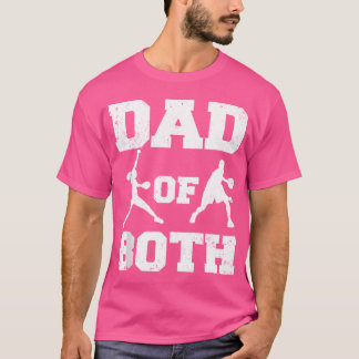 Camiseta Pai Mens De Ambos Os Pais Engraçados De Basquete S