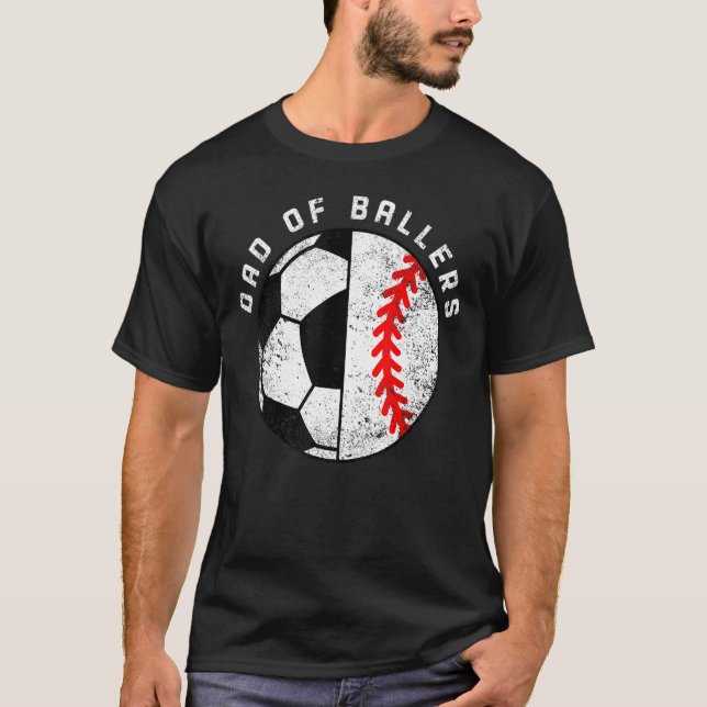 Camiseta Pai Mens De Ballers Pai Baseball (Frente)