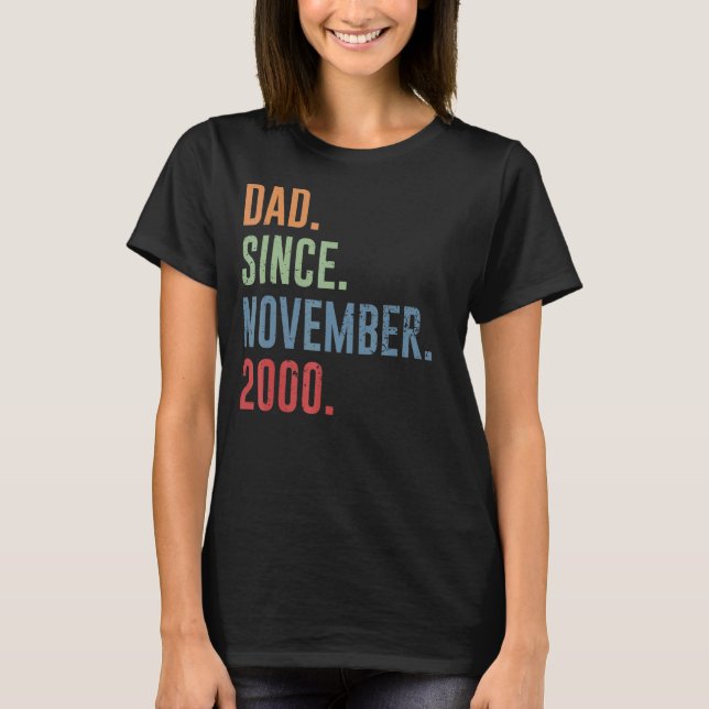 Camiseta Pai Mens Desde Novembro De 2000 (Frente)