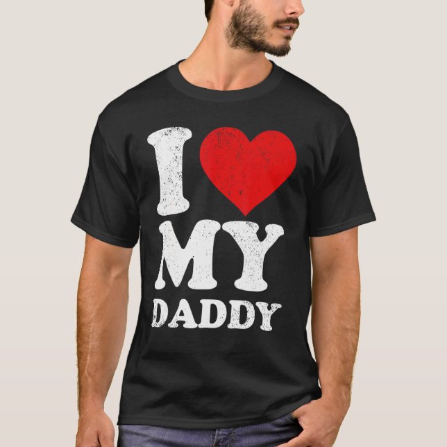Camiseta Pai Mens Dia de os pais I Love My Pai (Frente)