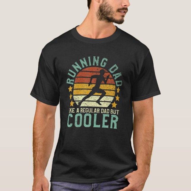 Camiseta Pai Mens em Execução | Funny Marathon Runner Padre (Frente)