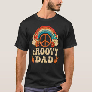 Camiseta Pai Mens Groovy 70s Nostalgia estética 1970