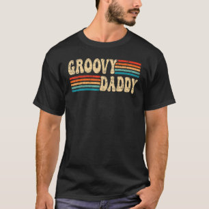 Camiseta Pai Mens Groovy 70s Nostalgia estética 1970 R