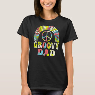Camiseta Pai Mens Groovy da década de 70 Nostalgia estética