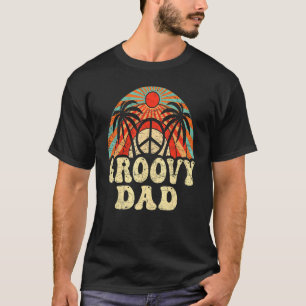 Camiseta Pai Mens Groovy da década de 70 Nostalgia estética