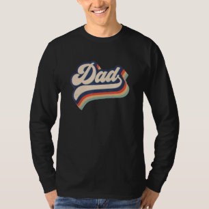 Camiseta Pai Mens Groovy da década de 70 Nostalgia estética