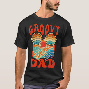 Camiseta Pai Mens Groovy da década de 70 Nostalgia estética