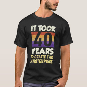 Camiseta Pai Mens Men aniversário de 40 anos 40