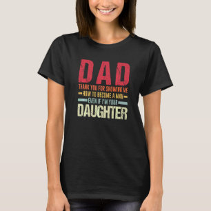 Camiseta Pai Mens Obrigado Por Me Mostrar Pai