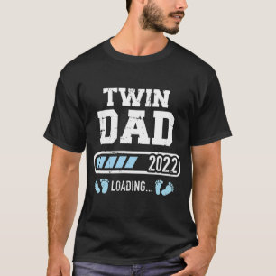 Camiseta pai Mens Twin 2022 carregamento para gravidez