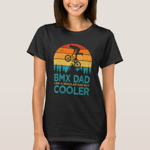 Camiseta Pai Mens Vintage Bmx Como Um Ciclo De Pai Regular