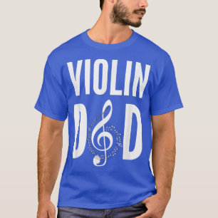 Camiseta Pai Mens Violin treble musical do clef pai