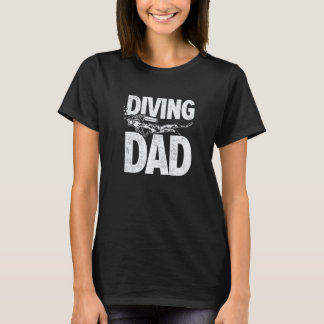 Camiseta Pai mergulhador de homens mergulhador subaquático