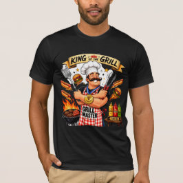 Camiseta Pai Mestre da Churrasqueira Rei do Churrasco Prese
