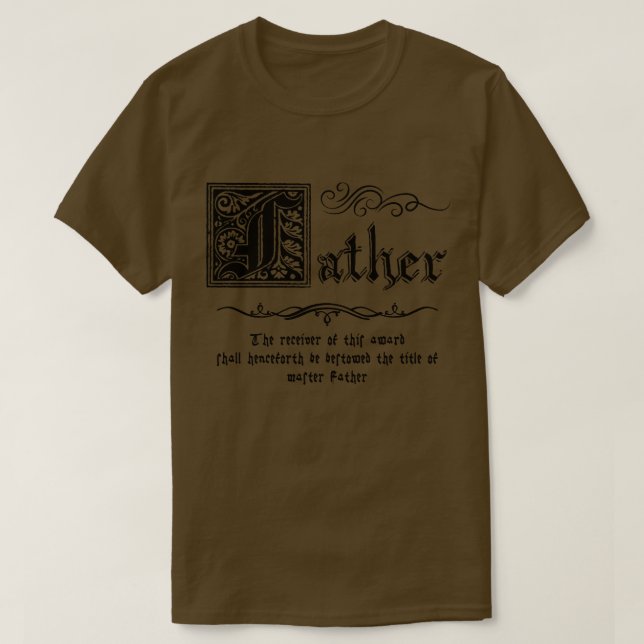 Camiseta Pai Mestre Medieval (Frente do Design)