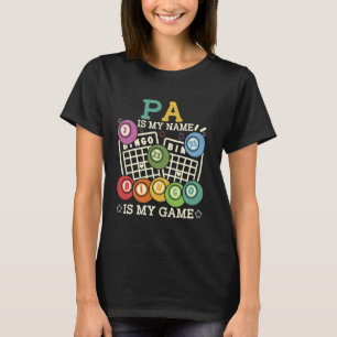 Camiseta Pai Meu Nome Bingo É Meu Jogo Engraçado Vovô