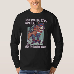 Camiseta Pai Militar De Cachorro Dizendo Para Homens E Pitb