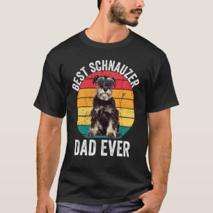 Camiseta Pai Mini Miniatura Schnauzer Pai Vintage Schnauzer