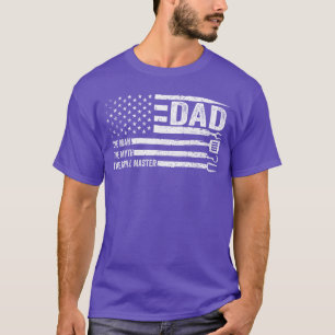 Camiseta Pai Mítico Mestre da Grelha EUA Bandeira Dia dos P