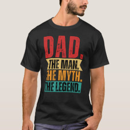 Camiseta Pai mito lenda lenda engraçada retrô angustiado