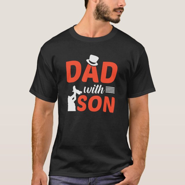 Camiseta Pai moderno com Pai do filho Dia de os pais Papa (Frente)