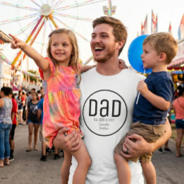Camiseta Pai Moderno Estabeleceu Nomes Simples para os Filh