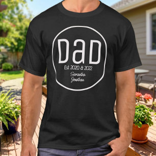 Camiseta Pai Moderno Estabelecido Nomes Simples das Criança