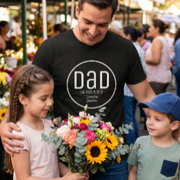Camiseta Pai Moderno Estabelecido Nomes Simples dos Filhos