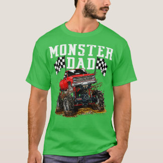 Camiseta Pai Monster Trucks Para Dia de os pais De Crianças