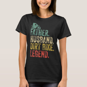 Camiseta Pai Motocross A Legenda Do Padre Marido Dirt Bike