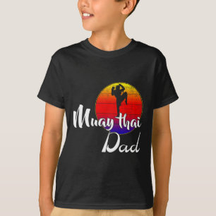 Camiseta Pai Muay Thai Vintage Pôr do Sol Engraçado Kickbox