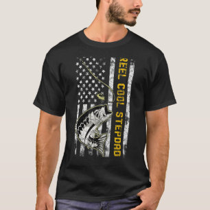 Camiseta Pai Muito Legal Cara de Pescador Bandeira EUA para